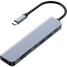 AyrStore Frısby FA-7684C Type-C - 7 In1 Usb-C+Hdmı+Sd/tf+Usb3.0+Pd+Usb-C