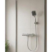 AyrStore Çok Fonksiyonlu Siyah El Duşu Seti Spiral Hortum ve Duş Askısı Banyo Duş Başlığı