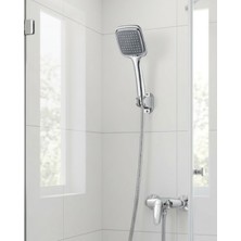 AyrStore Siyah El Duşu Seti Spiral Duş Hortumu ve Duvar Askılı Çok Fonksiyonlu Duş Başlığı