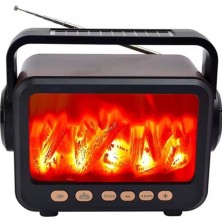 AyrStore Şömine Efektli Bluetooth Hoparlör Fm Radyo USB Tf Kart Müzik Çalar