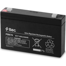 AyrStore Ttec 6V 7 Ah Kuru Bakımsız Akü