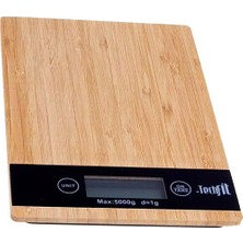 AyrStore Dijital Bambu Mutfak Terazi 5kg TF-1007