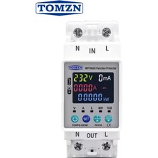 Tomzn Kaçak Akım Koruma Rölesi  Yüksek Voltaj ve Akım Koruyucu Röle 63A Wifi TOMPD-63SW