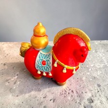 Hediye Fikri Zodyak Şans Atı Dekor – Dönen Külçe Detaylı, Reçine Masaüstü Dekoratif Biblo