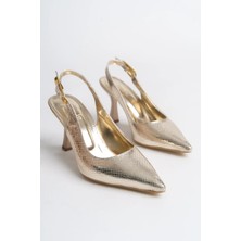 Felisya Butik Kadın Toka Detaylı Arkası Açık Abiye Stiletto Ayakkabı