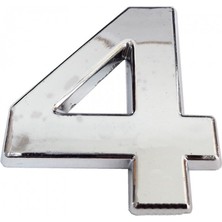 AyrStore Cemax Krom Yapışkanlı 4 Rakamı 5 cm