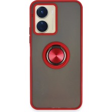 Dua Giyim Vivo Y16 Kılıf Montreal Yüzüklü Kapak - Kırmızı