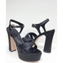 Felisya Butik Koşma Garantili 13 cm Platform Topuklu Saten Düğün & Nişan Ayakkabısı