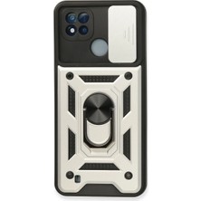 Dua Giyim Realme C11 2021 Kılıf Pars Lens Yüzüklü - Gümüş