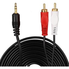 AyrStore Fully G-530AG 3 Metre Gold Uçlu 2 Rca - 3.5mm Stereo Ses Kablosu