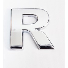 AyrStore Cemax R Harfi  3,75 cm Krom Yapışkanlı