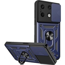 Dua Giyim Note 13 4g Kılıf Pars Lens Yüzüklü - Lacivert