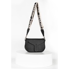 AyrStore Remuse Suni̇ Deri̇ Askılı Si̇yah Kadın Omuz Çantası