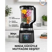 Ninja Detect Power Blendsense 1200W Akıllı Ekranlı Çok Işlevli Mutfak Robotu ve Sürahi Blender - Siyah
