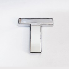 AyrStore Cemax T Harfi  3,75 cm Krom Yapışkanlı