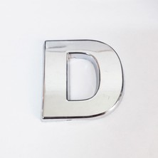 AyrStore Cemax D Harfi  3,75 cm Krom Yapışkanlı