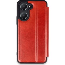 Dua Giyim Vivo Y18 Kılıf Flip Cover - Kırmızı