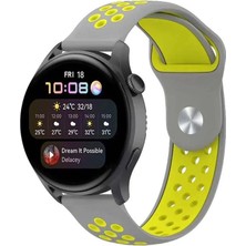AyrStore Watch 20MM Spor Delikli Kordon - Gri-Yeşil
