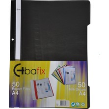 Bafix Telli Dosya Plastik A-4 Siyah 66728 50 Li (1 Paket 50 Adet)