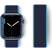 AyrStore Watch 38MM Hasırlı Cırtcırtlı Kordon - Mi-Lacivert