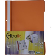 Bafix Telli Dosya Plastik A-4 Turuncu 66729 50 Li (1 Paket 50 Adet)