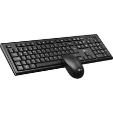 AyrStore Lenovo Lecoo KW200-BK Siyah Kablosuz Ofis Klavye Mouse Seti