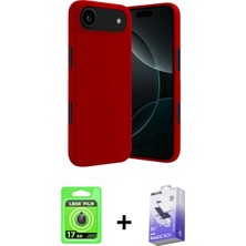 İlk El Grup Ieg™ iPhone 17 Air Kozmos Yansıma Özel Seri - Siyah Bilvis 5in1 5d Magic Hayalet Cam Ekran Koruyucu + Mavi Raze Metal Kamera Lens