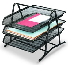 Gıpta Evrak Rafı Metal Perforeli 3 Lü Siyah F0001