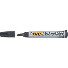 Bic Markör Kesik Uç Kalem Siyah 2300 8209263 (1 Paket 12 Adet)