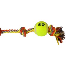 AyrStore Tenis Toplu Uzun Düğümlü Köpek Diş Ipi 7-40 cm Sarı