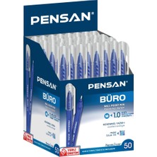 Pensan 2270 Tükenmez Kalem Büro 1 Mm Mavi 50 Li  (1 Paket 50 Adet)