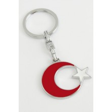 Zero Land Hnrlishp Ay Yıldız Metal Anahtarlık - Kırmızı