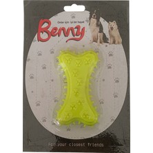 AyrStore Benny Köpek Oyuncağı Kemik 5.5 x 10 cm Sarı