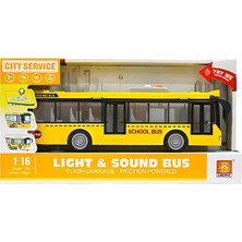 Ctoy Oyuncak Sesli Ve Pilli Okul Otobüsü 1:16 WY910A