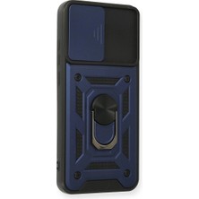 Colezium Galaxy A03S Kılıf Pars Lens Yüzüklü  - Lacivert