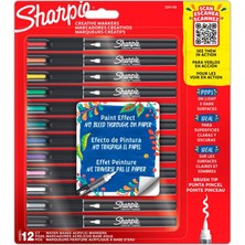 Sharpie Akrilik Markör Kalem Fırça Uç 12 Renk Bls Sh-2201183