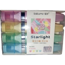 Bafix Fosforlu Kalem (İşaret Kalemi) Simli Starlight 4 Renk Blister 51072
