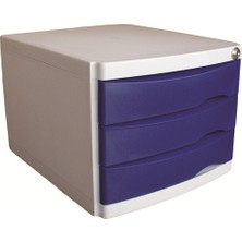  ops cmc-205k evrak rafı 3 çekmeceli kilitli kırmızı