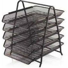 Mimaks Evrak Rafı Perfore Metal 5 Katlı Siyah Mrf-5/S