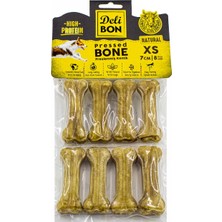 AyrStore Deri Köpek Çiğneti Pres Kemik 8X7CM Natural