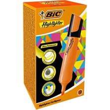 Bic Marking Flat Highlighter Fosforlu Kalem (İşaret Kalemi) Turuncu 517961 (10 Lu Paket)
