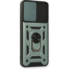 Colezium Galaxy A03S Kılıf Pars Lens Yüzüklü  - Yeşil