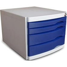 Ops Cmc-204 4 Çekmeceli Evrak Rafı Kilitli Mavi