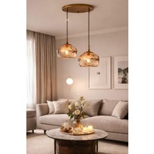 Liquid Glass Modern Sarkıt Avize – Bakır , Gold , Füme Organik Tasarım Tekli Avize