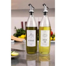 AyrStore Vetro 2'li Zeytinyağı ve Sıvıyağ Şişesi Yağdanlık 1000 ml SH-003