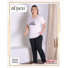 Alperi B78-92  Bayan Kısa Kollu Pijama Takım