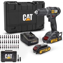 AyrStore DX155.1SET 18 VOLT/2.0AH Li-Ion Çift Akülü Profesyonel Şarjlı Darbeli Matkap + DA01901 32 Parça