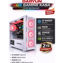 Daryun Gaming Oyuncu Bilgisayarı I5 9400F 16GB Ram 256GB SSD Gtx 1050 Ti 4gb | Hazır Sistem Pc |
