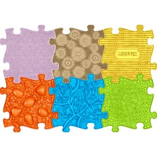 Muffik Baby Mat · 55X80 cm · 6’lı Büyük Duyusal Aktivite Matı | Bebek Tummy Time & Duyu Gelişim Oyun Halısı