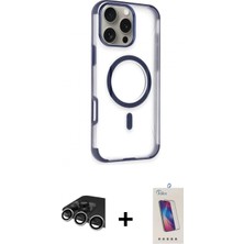 İlk El Grup Ieg™ iPhone 14 Pro Max Eksen Klasik Koleksiyonu - Siyah Joko 5d Cam + Gümüş Raze Metal Kamera Lens